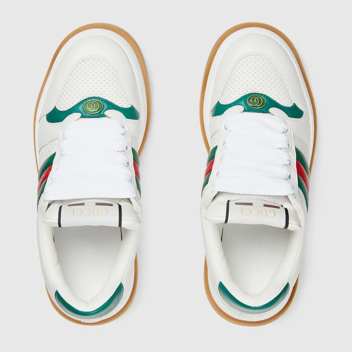 P660 Original item Private mold opening Gucci New Screener series Couple model Chubby Bread shoes Small dirty shoes Fatty Double G Casual sneakers Original purchase Development Original purchase Development Screener series sneakers are inspired by the classic sneakers of the 1970s. They are named after the defensive action in sports. They are decorated with striped webbing on the side and embellished with retro Gucci logos. These sneakers are made of GG canvas. Purple leather details add depth to the piece with sharp contrast, and the details are fuller. Exquisite packaging at the delivery counter Fabric: Original imported cowhide + double G fabric Lining: Original customized cowhide Sole: Original molded TPU outsole Sole thickness: 6CM Size: Women's 35-40 / Men's 39-44